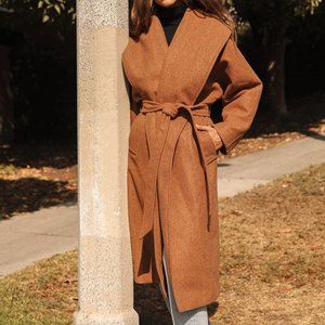 Belted Brown Lulus Coat
